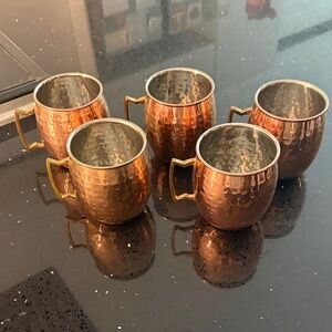 Pier 1 Copper and Gold Moscow Mule Mugs Set
